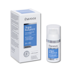 EMANSI Аква Баланс 30мл. Крем для сухой/чувствительной кожи. Увлажняет, восстанавливает барьер. С брокколи и гиалуронкой. Успокаивает.