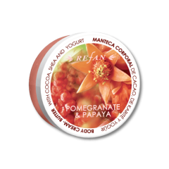 Refan Крем-масло для тела "Гранат и папайя" 200мл. Питает, увлажняет, восстанавливает. От сухости, пятен. Для мягких, гладких рук.