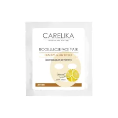 Профессиональная биоцеллюлозная маска Carelika с комплексом Delentigo и экстрактом лимона для точечной коррекции пигментации.