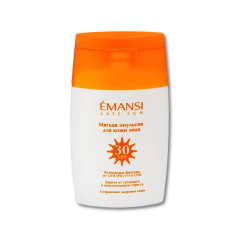 EMANSI Мягкая эмульсия для лица SPF30, 50мл. UVA/UVB защита. От фотостарения, пигментации. Легкая, без белых следов. Идеальна под макияж