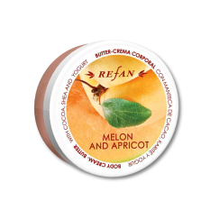 Refan Крем-масло для тела "Дыня и абрикос" 200мл. Питает, увлажняет, восстанавливает. От сухости, пятен. Для мягких, гладких рук.