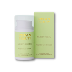 Refan Ночной крем с улиткой и алоэ вера 50мл. Питает, разглаживает морщины, регенерирует. От постакне. Для всех типов кожи.