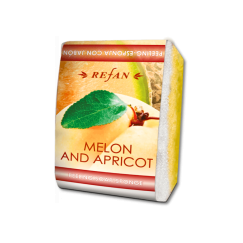 Refan Мыло-спонж "Дыня и абрикос" 75г. 2-в-1. Очищает, отшелушивает, увлажняет. Для гладкой, сияющей кожи тела. Яркий аромат.