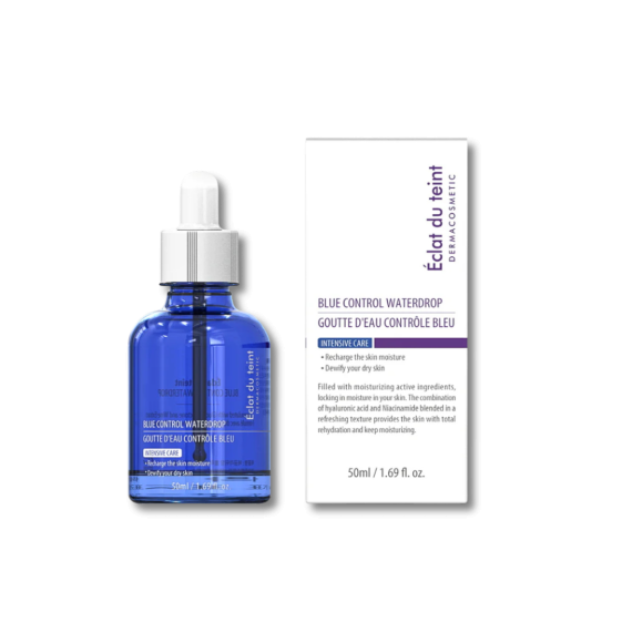 ECLAT Blue Control Waterdrop 50мл. Уникальный крем-гель. Глубоко увлажняет, успокаивает, снимает красноту. Для чувств. кожи, после процедур.