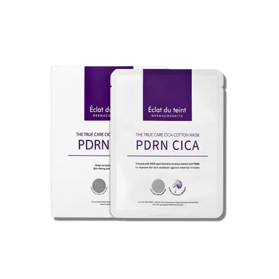 ECLAT Маска PDRN CICA, 5 шт. Интенсивно восстанавливает, успокаивает, омолаживает. С PDRN и Центеллой. Для регенерации кожи после процедур.