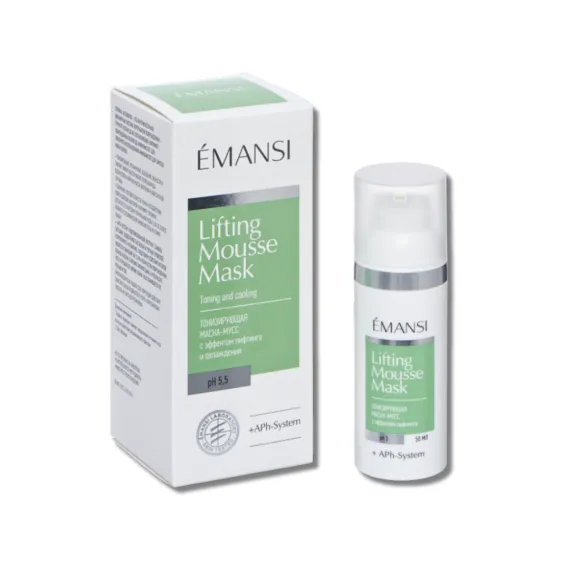 EMANSI Маска-мусс 50мл. Лифтинг, охлаждение. С +APh-System. Для тонизации, от отеков, сияния. Для дома, экспресс-уход.