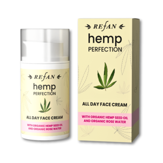 Refan Дневной крем Hemp Perfection 50мл. С конопляным маслом. Увлажняет, балансирует, успокаивает. Для норм/комби/жирной, чувств. кожи.