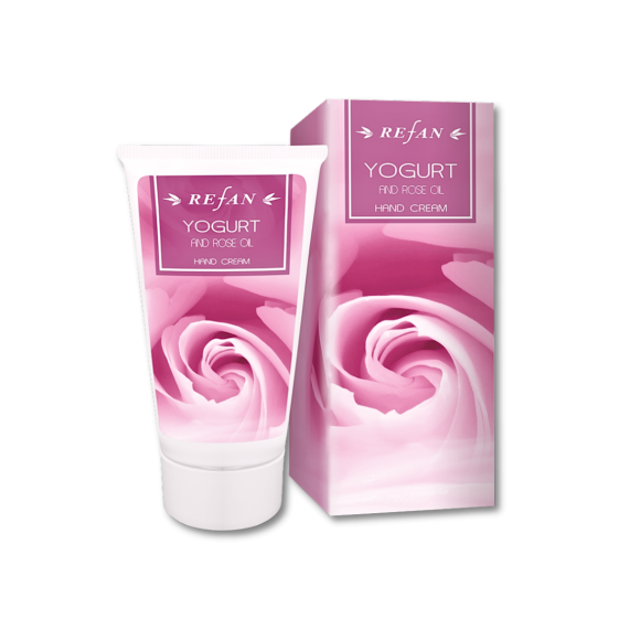 Refan Крем для рук "Йогурт и розовое масло" 75мл. Питает, увлажняет, омолаживает. От морщин, пятен. Для мягких, гладких рук.