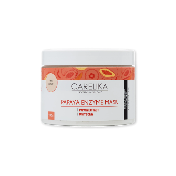 Энзимная маска с папайей и каолином CARELIKA эффективно очищает кожу, удаляя омертвевшие клетки и излишки себума.